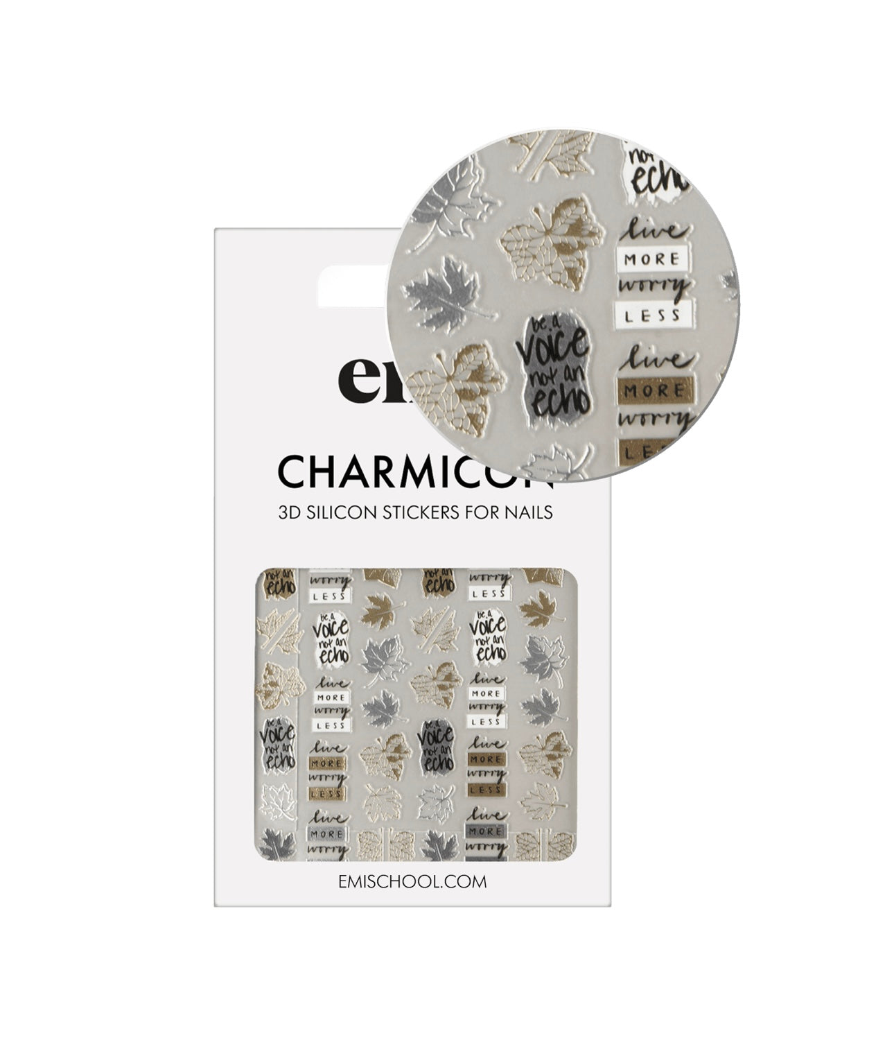 Charmicon 3D Silicone Stickers #243 Maple leaves