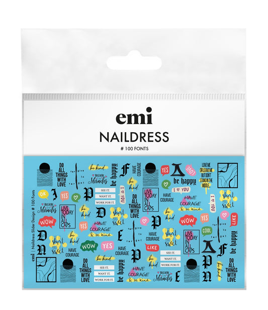 Naildress Slider Design #100 Fonts