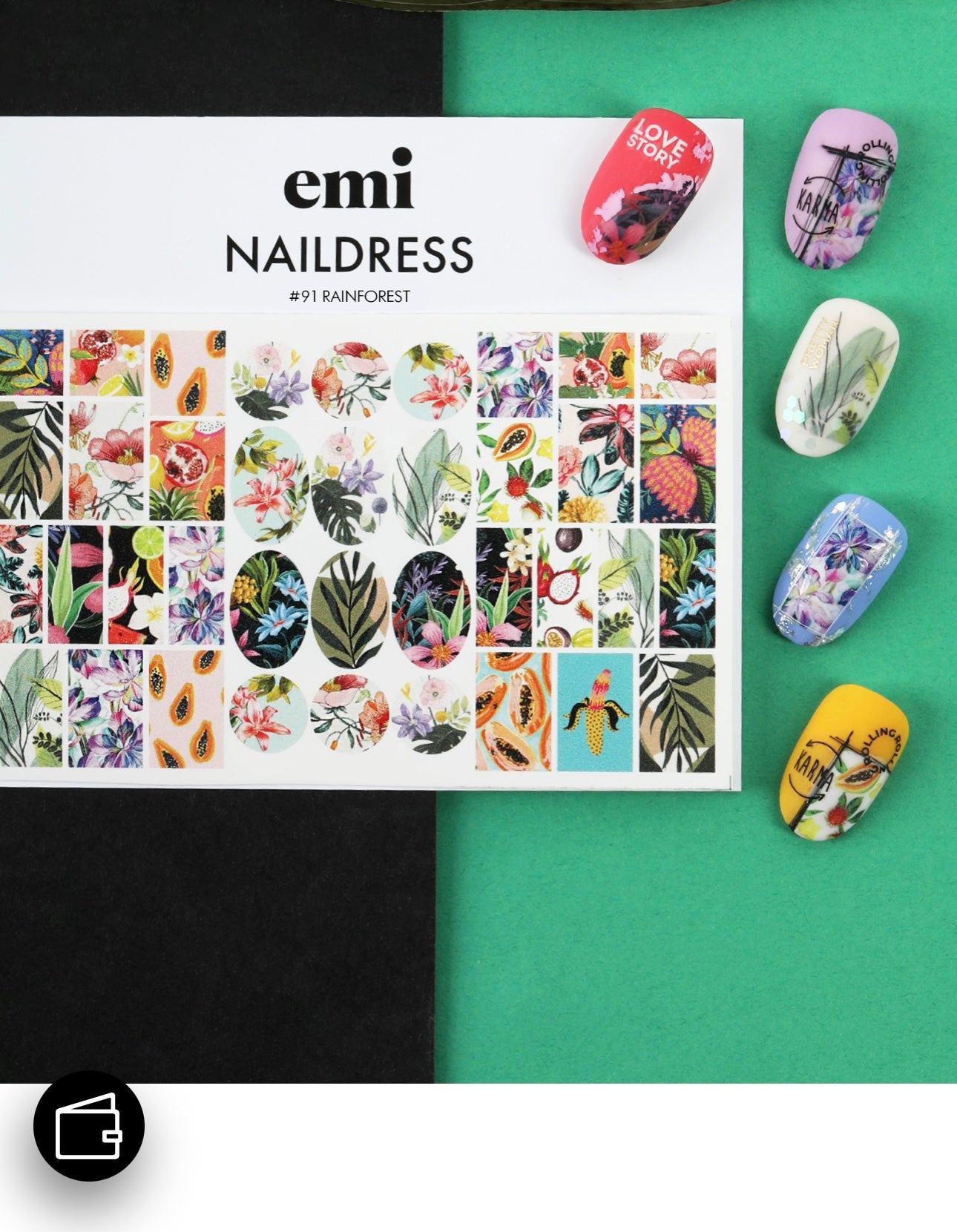 Naildress Slider Design #91 Rainforest