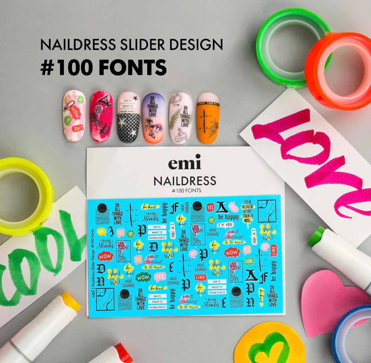 Naildress Slider Design #100 Fonts