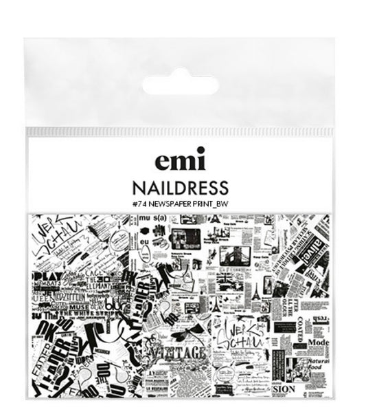 Naildress Slider Design #74 Newspaper print