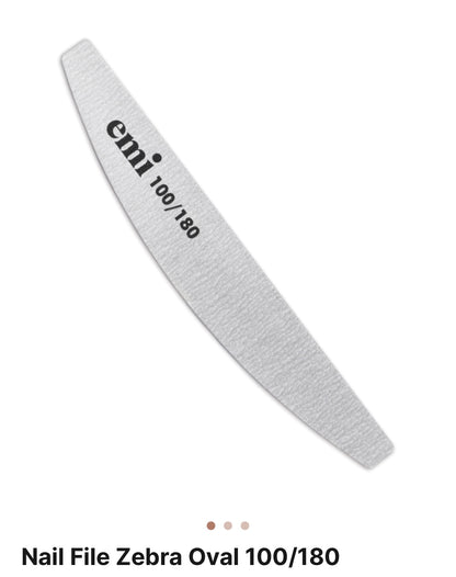 E.mi Nail File Zebra Oval 100/180