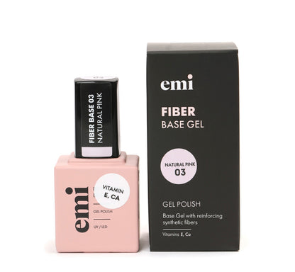 E.MiLac Fiber Base Gel Natural Pink #3  15ml