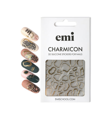 E.mi Charmicon 3D Silicone Stickers #238 Gold splotches