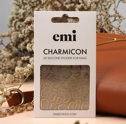 E.mi Charmicon 3D Silicone Stickers #238 Gold splotches