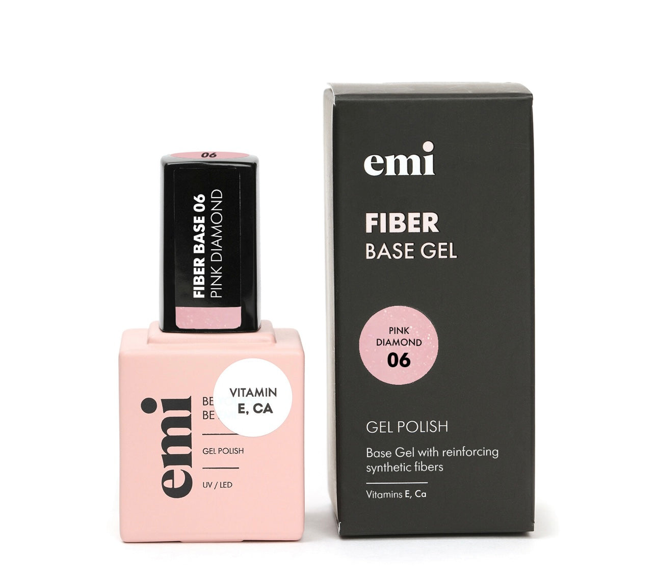 E.MiLac Fiber Base Gel Pink Diamond #6  15ml