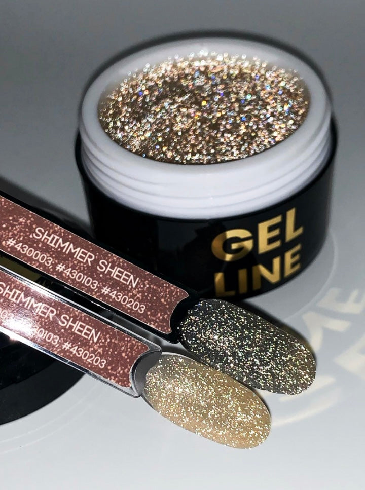 Flickering Dark Line Building Gel - Shimmer Sheen